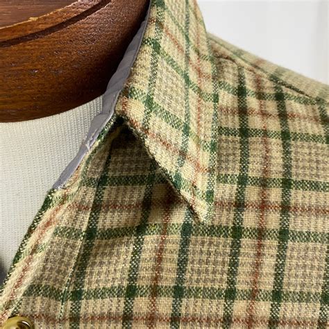 Tan Plaid Flannel Shirt Medium Men's Jacket Eighties - Etsy