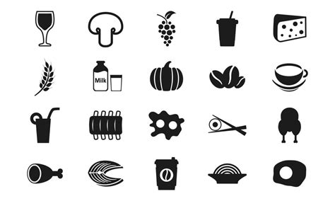 set icon food and drink, vector illustration 27924130 Vector Art at ...