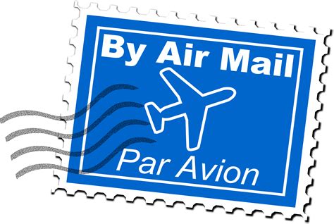 Air Mail Postage Stamp | Air mail, Mail postage, Clip art