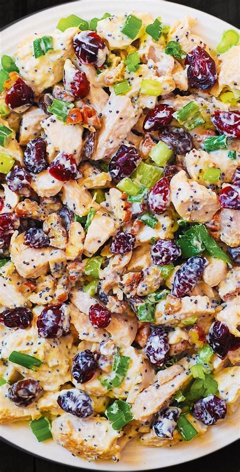 Cranberry Pecan Chicken Salad with Poppy Seed Dressing in 2020 | Pecan ...