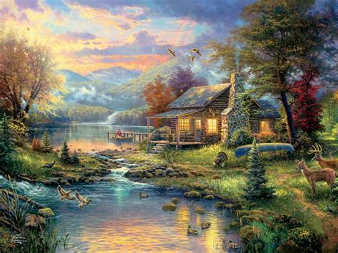 Nature's Paradise (Thomas Kinkade Special Edition) Cottage / Cabin ...