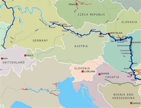 Danube Map | Danube River | Danube, Map, Danube river