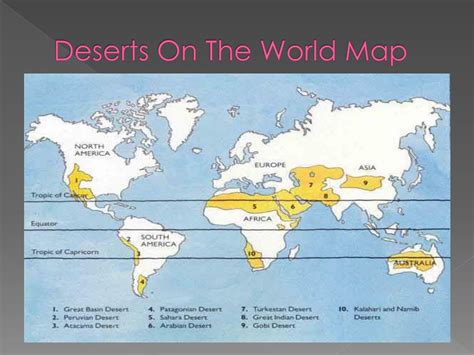 Map Of Deserts Around The World - United States Map