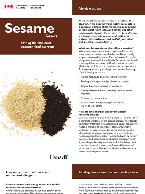 Sesame Seed Allergy | Food Allergy | Sesame