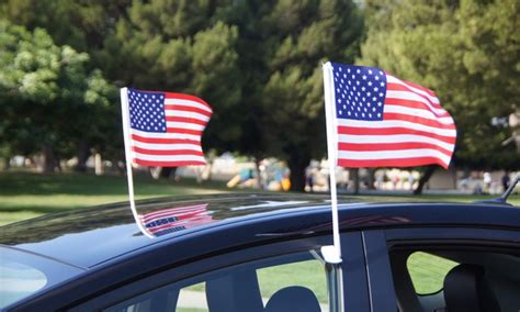 2-Pack of USA Car-Window Flags | Groupon Goods