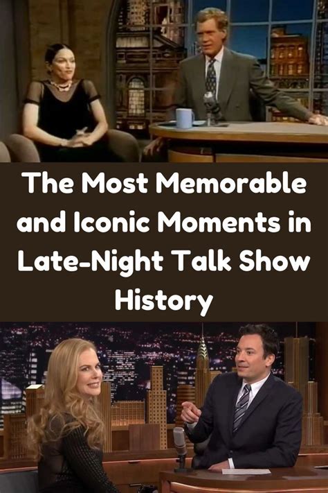 The Most Memorable and Iconic Moments in Late-Night Talk Show History