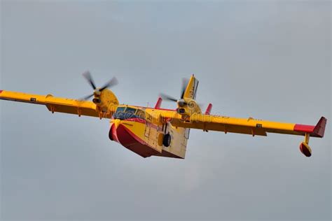 View of Fire Fighting Airplane Flying. Stock Image - Image of fighting ...