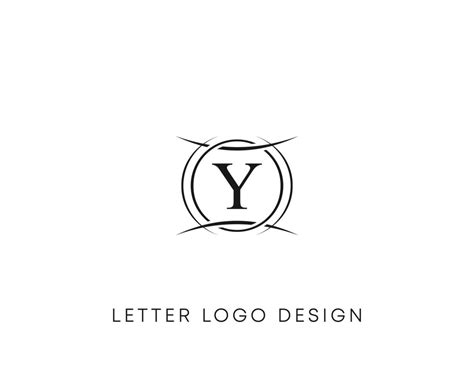 Abstract letter Y logo design, minimalist style letter logo, text Y ...