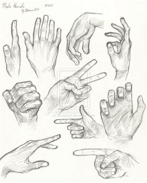 Male Hand Anatomy by ~0ImagInc0 on deviantART | How to draw hands, Hand ...