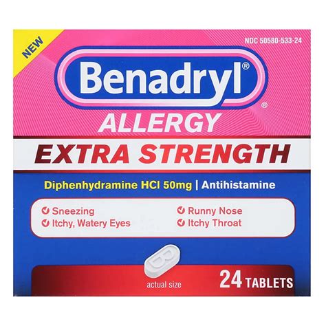 Benadryl Allergy Extra Strength Tablets - Shop Medicines & Treatments ...