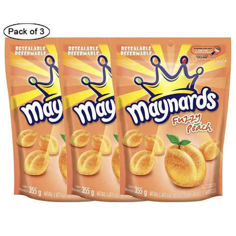 Maynards Fuzzy Peach Candy, 355g/12.5 oz. (3 pk) - {Imported from ...