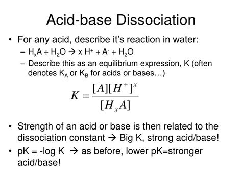 PPT - Acid-base Dissociation PowerPoint Presentation, free download ...