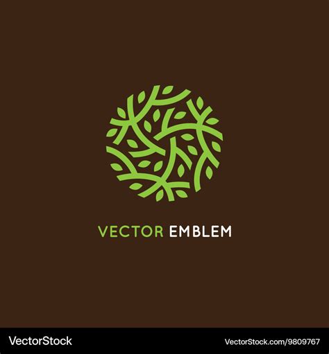 Logo design template in green color Royalty Free Vector