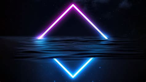 3840x2160 Glowing Triangle Neon 4K ,HD 4k Wallpapers,Images,Backgrounds ...