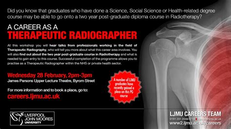 A Career as a Therapeutic Radiographer event – LJMU Careers ...