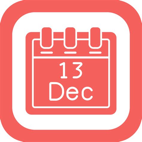 December 13 Vector Icon 32197246 Vector Art at Vecteezy