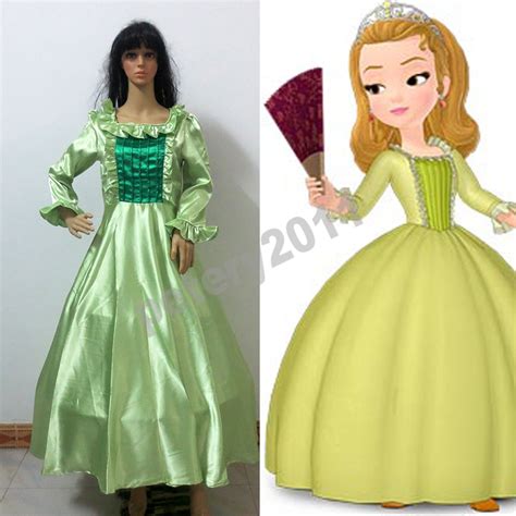 Adult Clothing women dress Sofia the First Amber Dress Princess Cosplay ...