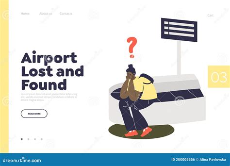 Airport Lost and Found Service Landing Page Template. Online Office of ...