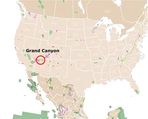 Topographic Map of the Grand Canyon