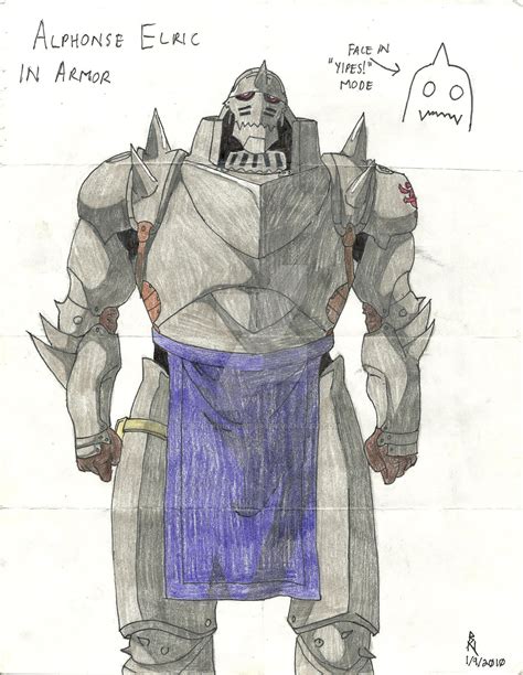 Alphonse Elric In Armor, My Drawing by BlackNinjagirl90 on DeviantArt