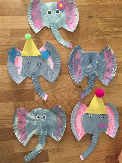 Elephant paper plate craft | Elephant crafts, Circus crafts preschool ...