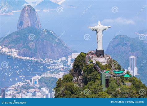 Christ Redeemer editorial photo. Image of aerial, high - 57964536