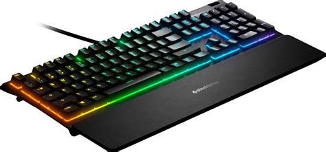 SteelSeries Apex 3 Wired Gaming Keyboard with RGB Back Lighting Black ...