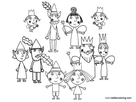 Ben And Holly Coloring Pages Characters - Free Printable Coloring Pages