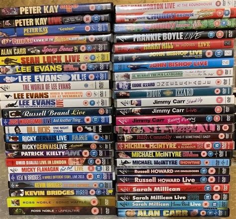 48 x Stand Up Comedy DVDs - ideal for re-sale, car boot or keeping ...