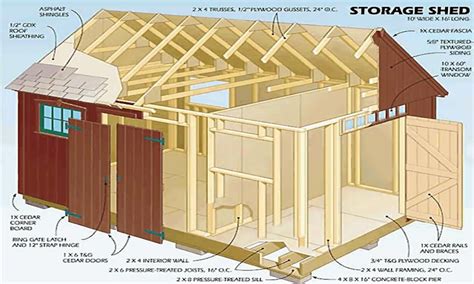 12X16 Storage Shed Plans Garden Storage Shed Plans, building blueprints ...