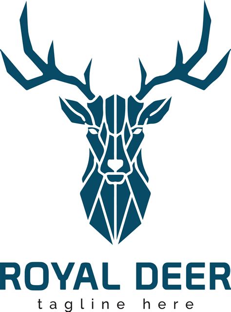 Royal Deer logo design 13348388 Vector Art at Vecteezy