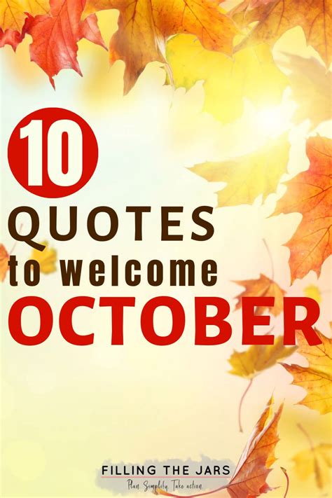 10 Happy October Quotes to Inspire You | Filling the Jars