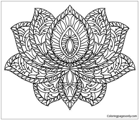 Lotus Mandala Coloring Page - Free Printable Coloring Pages