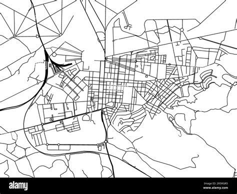 Vector road map of the city of Aranjuez in Spain on a white background ...