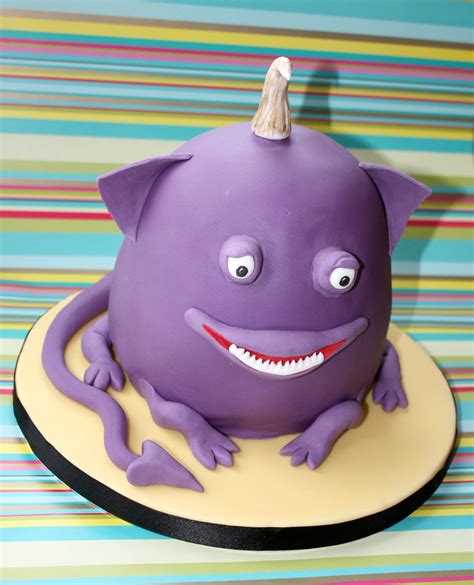 Purple Monster Cake | This is my first official cake - my bu… | Flickr