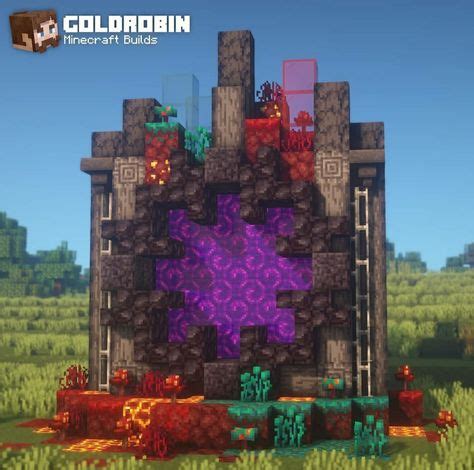 20+ Minecraft nether portals ideas in 2020 | tipi, papierové dekorácie ...