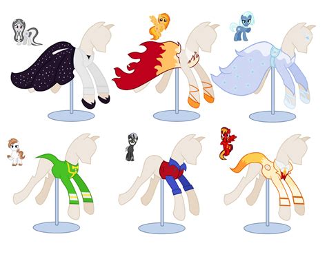 My MLP FiM OCs Gala Outfit Remakes by PeregrinStaraptor on DeviantArt