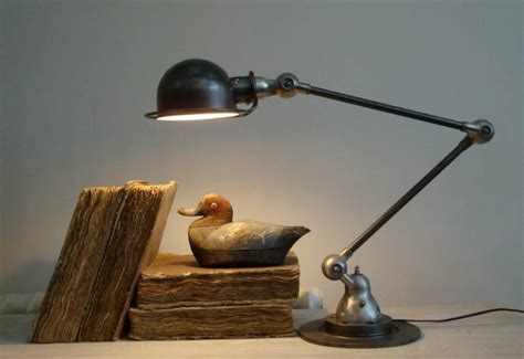 French Industrial `angle poise` table lamp