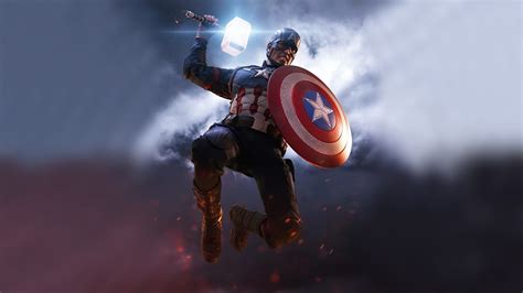 Captain America Shield With Hammer Wallpaper,HD Superheroes Wallpapers ...