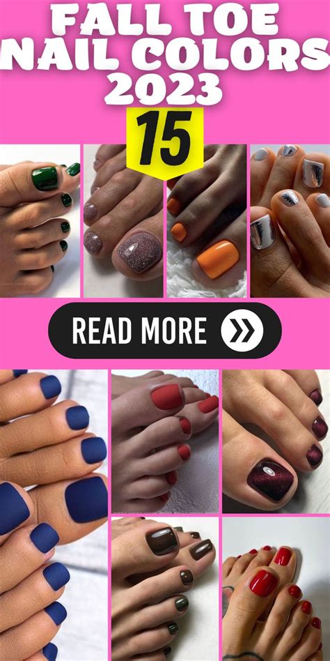 15 Trendy Fall Toe Nail Colors for 2023 - thepinkgoose.com | Toe nail ...