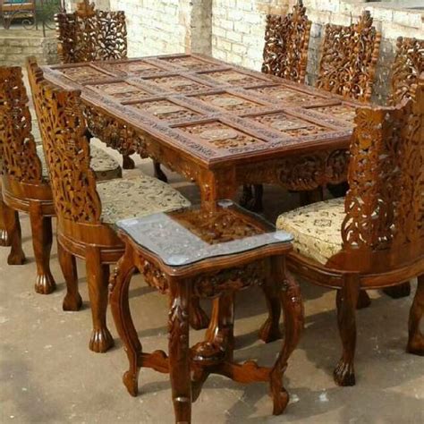 Teak Wood Dining Table Set at Rs 265000 in Saharanpur - ID: 3426502 ...