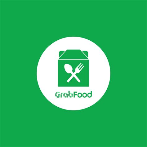 Grab Food application icon design on green background. 13517258 Vector ...