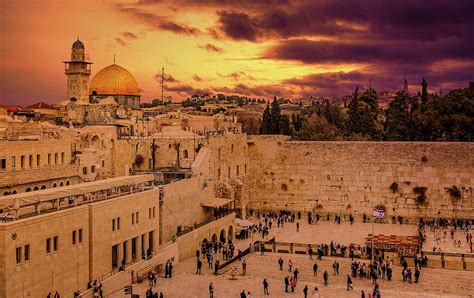 Israel's Western Wall at Sunset Photograph by Mitchell R Grosky - Pixels