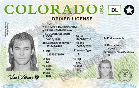 Colorado (CO) - Drivers License PSD Template Download - IDViking - Best ...