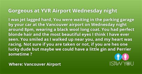 Gorgeous at YVR Airport Wednesday night