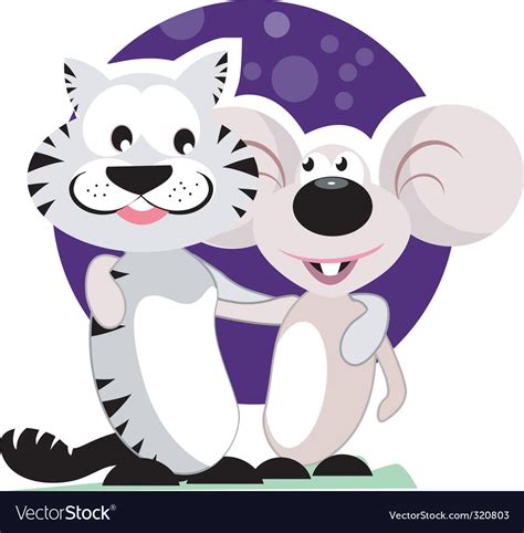 Cat and rat Royalty Free Vector Image - VectorStock