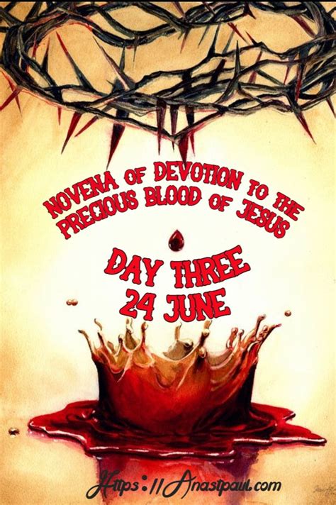 DAY THREE – 24 June – NOVENA of DEVOTION to the PRECIOUS BLOOD of JESUS ...