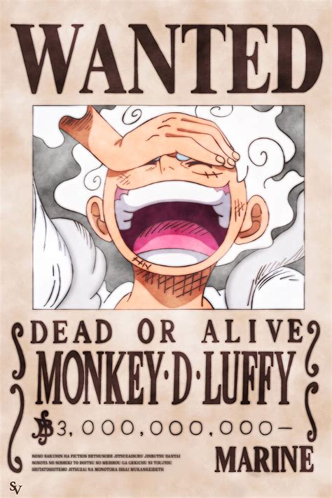 Luffy's new wanted poster, Hope u like it : r/OnePiece