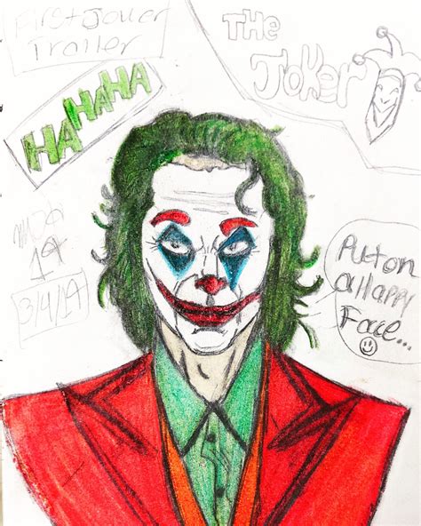 Put on a happy face... joker drawing by me. : r/batman