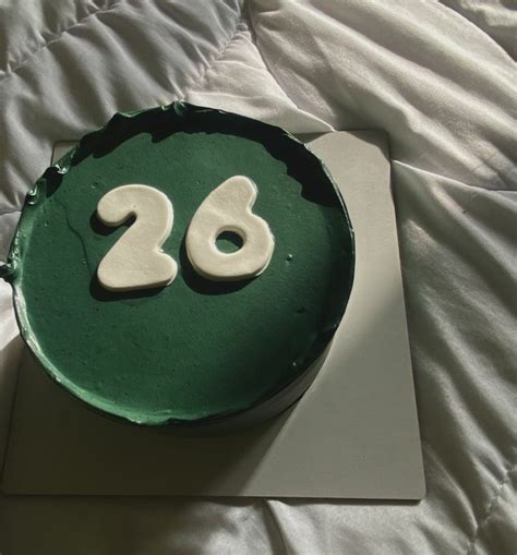 Happy 26! | Simple birthday cake, Cake, Green birthday cakes